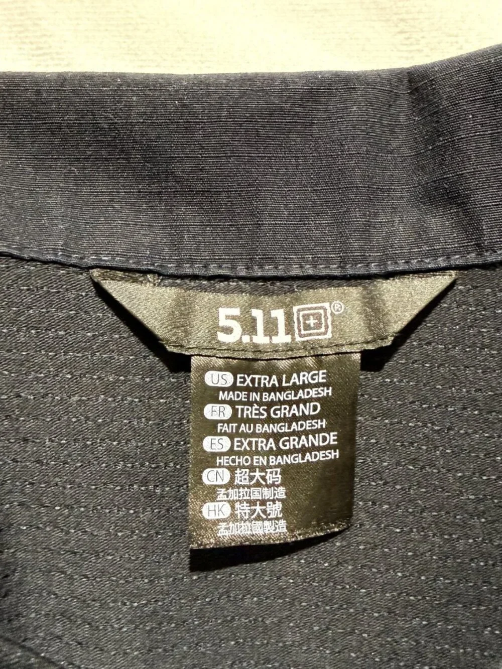 5.11 Tactical Rapid Assault Mens Shirt XL Black Vented 1/4 Zip Long Sleeve - Picture 9 of 10